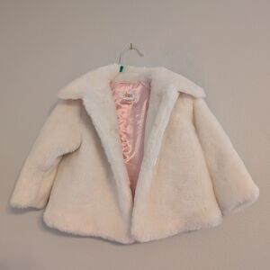 chic Kids White Faux Fur Coat